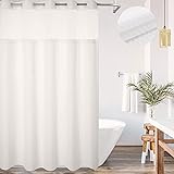 Voguease Extra Long Shower Curtain with Snap-in