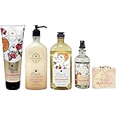 Bath & Body Works Aromatherapy Steeped Invigoration Rose + Tangerine + Tea Deluxe Value Pack with a Himalayan Salts Springs Bar Soap - Body Cream, Body Lotion, Body Wash + Foam and Essential Oil Mist