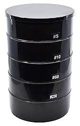 EISCO 6 Piece Stackable Assorted Mesh Sieve Set, 7
