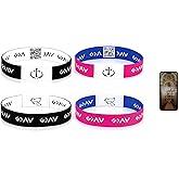 HELOBELA Daily Bible Verse Bracelets with NFC Scan - 2 PACK Waterproof Stretch Wristbands – Inspirational Scripture Gifts for Kids, Beginners, and Devotional Christians