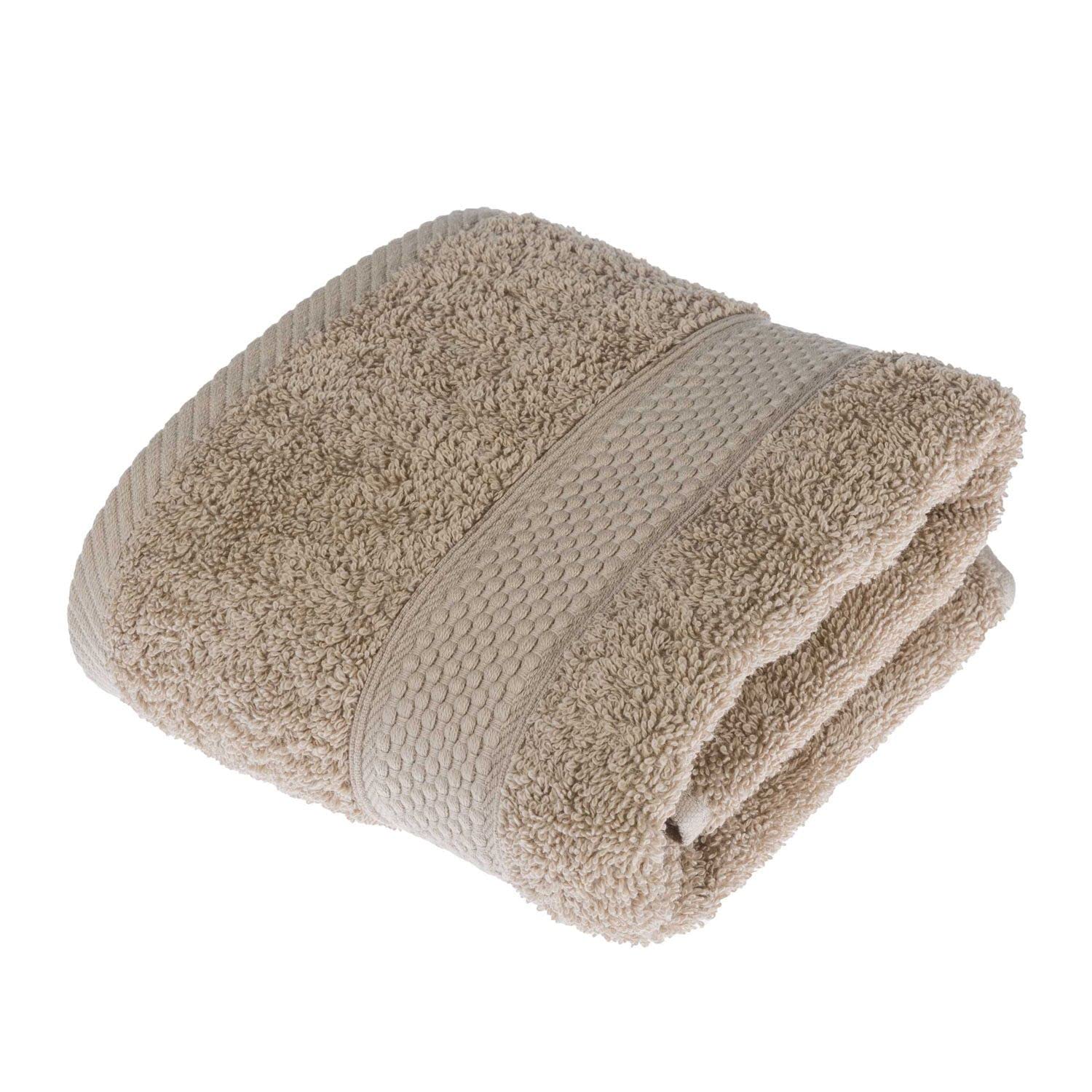 HOMESCAPES Stone Turkish Cotton Hand Towel Super Soft Thick & Absorbent 500 GSM Towel Heavy Weight for everyday Luxury