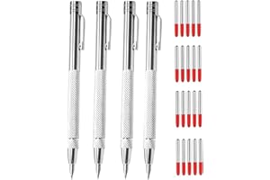 4PCS Tungsten Carbide Scriber with Magnet, Scribe Tool, Etching Magnet Tool, with Extra 20 Replacement Marking Tip, Metal Eng