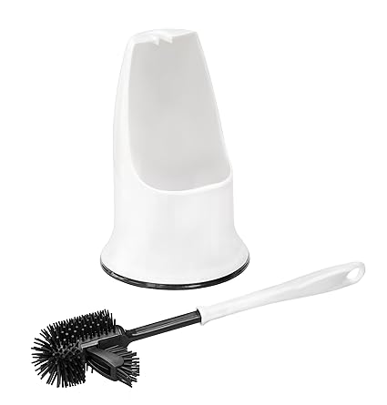 UPP® Silikon-WC-Bürste schwarz mit Station/Klobürste/Silikonbürste/Toilettenbürste (schwarz)