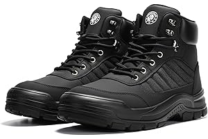 ANGRYRAM Steel Toe Boots for Men Women Slip Resistant Puncture Proof Work Boots for Men Lightweight Comfortable Steel Toe Work Shoes