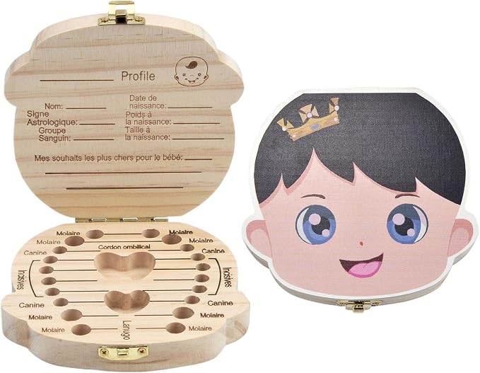 La Chambre De Bebe Accessoires Et Decorations Boite A Dents De Bebe En Bois Pour Garder Les Dents De Votre Enfant Genesis Gs Com