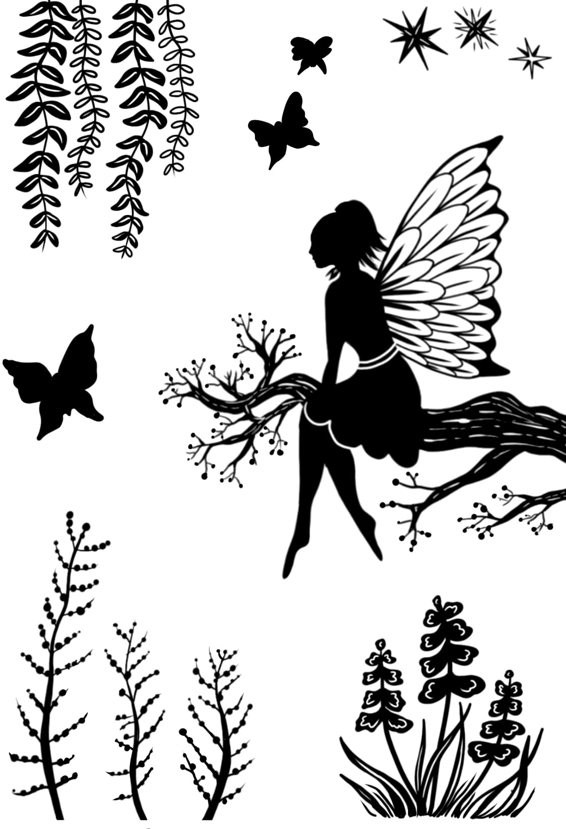 Creative Expressions Designer Boutique-Fairy Glade-Clear Stamp Set, A6