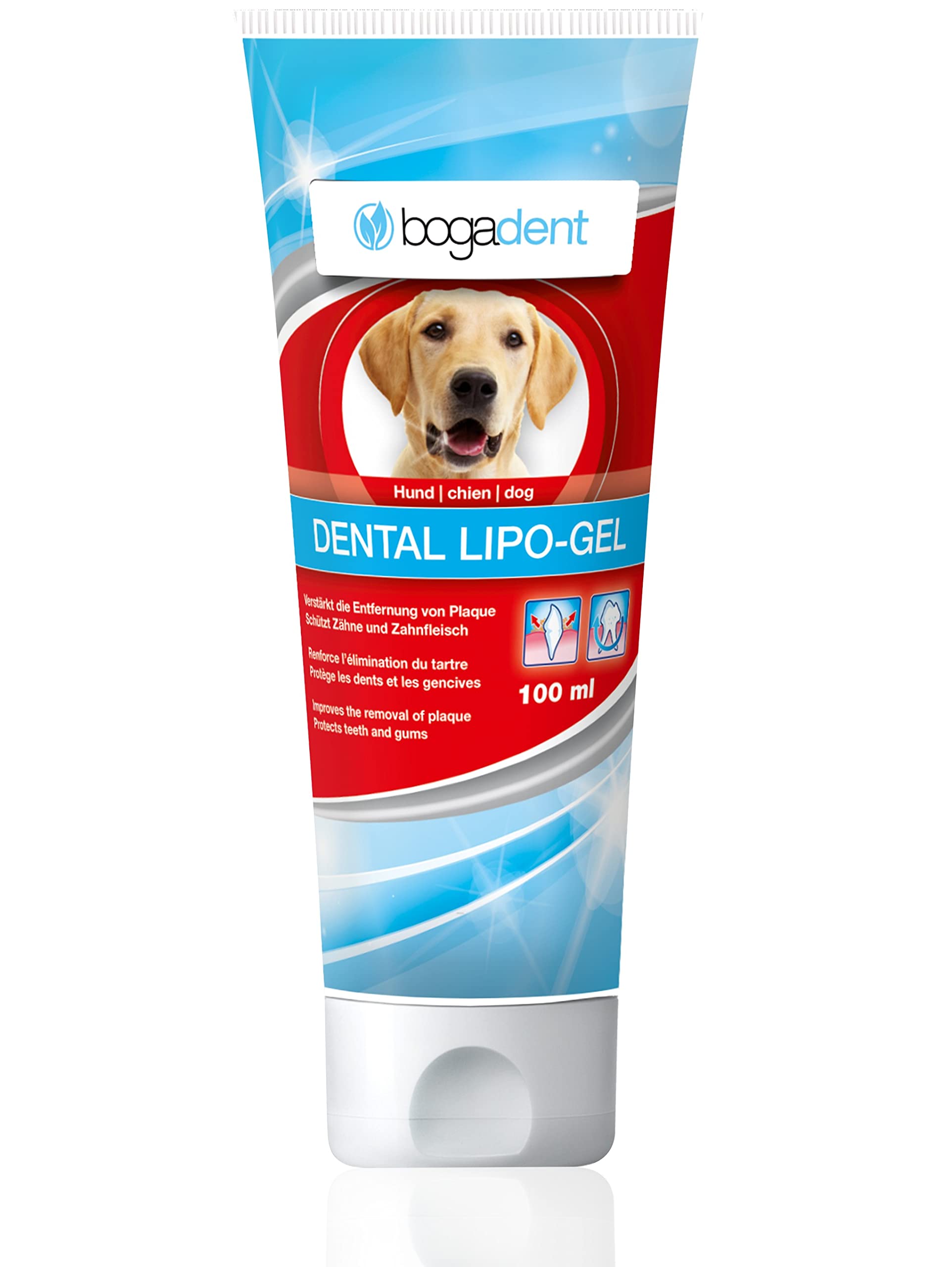 Bogadent Dental-Lipo Gel - Natural Dental Care, for Better Mouth Hygiene, Toothpaste for Dogs, Against Tartar & Bad Breath, Breath Freshener Dental Gel for Dogs, 100 ml