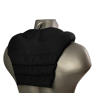 Cojín para el cuello con parte dorsale | negro | Almohada térmica ...