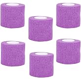 VideoPUP Tattoo Grip Cover Wrap, 6PCS Disposable Cohesive Elastic Bandage Handle Grip Tube Accessories (Purple)