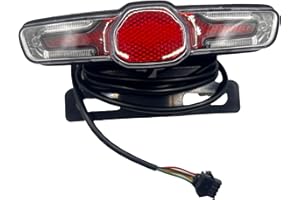 Ebike Taillight 4-Pin SM Connector 36V-48V LED Brake Signal Warning Light High Brightness Bicycle Rear Light 39 in Cable