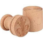 Haoideo Corzetti Stamp Mould Wood Ear Shape Corzetti Pasta Stamp Traditional Wooden Croxetti Curzetti Fresh Pasta Maker Tools