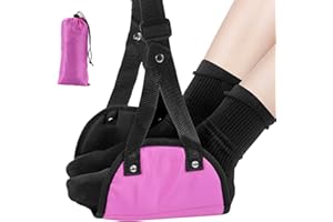 JYFHLY Foot Hammock for Plane Adjustable Plane Travel Airplane Foot Hammock Travel Essentials to Reduce Feet Swelling and Soreness (Pink Airplane Footrest)