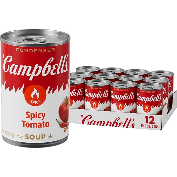CAMPBELL’S CONDENSED SPICY TOMATO SOUP, 10.5 OZ CAN (CASE OF 12)