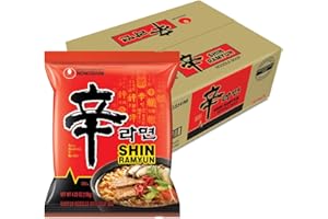 Nongshim Shin Ramyun Noodle Soup, Gourmet Spicy, 4.2 Ounce (Pack of 20)