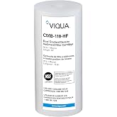 VIQUA CMB-110-HF 1 Micron High Flow Sediment Filter, 4.5x10 Inches | Universal 10-Inch Whole House Water Filter Housing, Reduces Sediment, Rust, Dirt, and Protects UV Systems