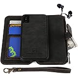 Apple iPhone Xs Max Case, Modos Logicos [Detachable Wallet Folio][2 in 1][Zipper Cash Storage][Up to 14 Card Slots 1 Photo Wi