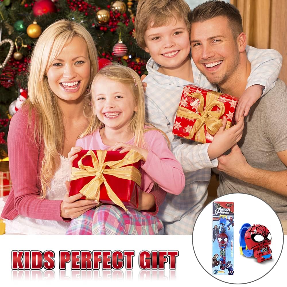 Superhero Kids Watch, Kids Digital Watch for Boys Girls, Easy Read Cute Cartoon Wrist Watches Toy, Gift for Holiday, Birthday, Christmas