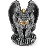 Lovely Ran Large Winged Gargoyle Statue with Solar Lights Outdoor Gargoyle Statue Garden Guardian Sculpture Figurine Gothic Decor Gargoyle Monster Dragon Creep Scary Sculpture Patio Yard Lawn