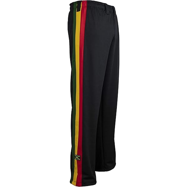 Brazilian Capoeira Pants Unisex - White With Brazil Flag Colors, Elastic Waist Athletic Pants