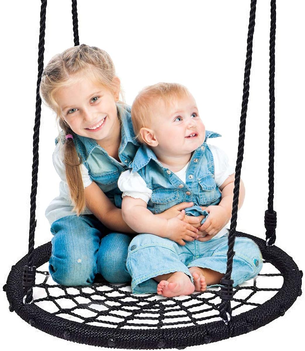 Amazon.com: Costzon Spider Web Tree Swing, Round Net Swing for for Kids On Tree, Playground 