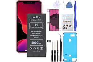 UOOFIDE Upgraded Battery for iPhone 11, High Capacity Replacement iPhone 11 Battery A2111 A2221 A2223 with Professional Repair Tools Kit