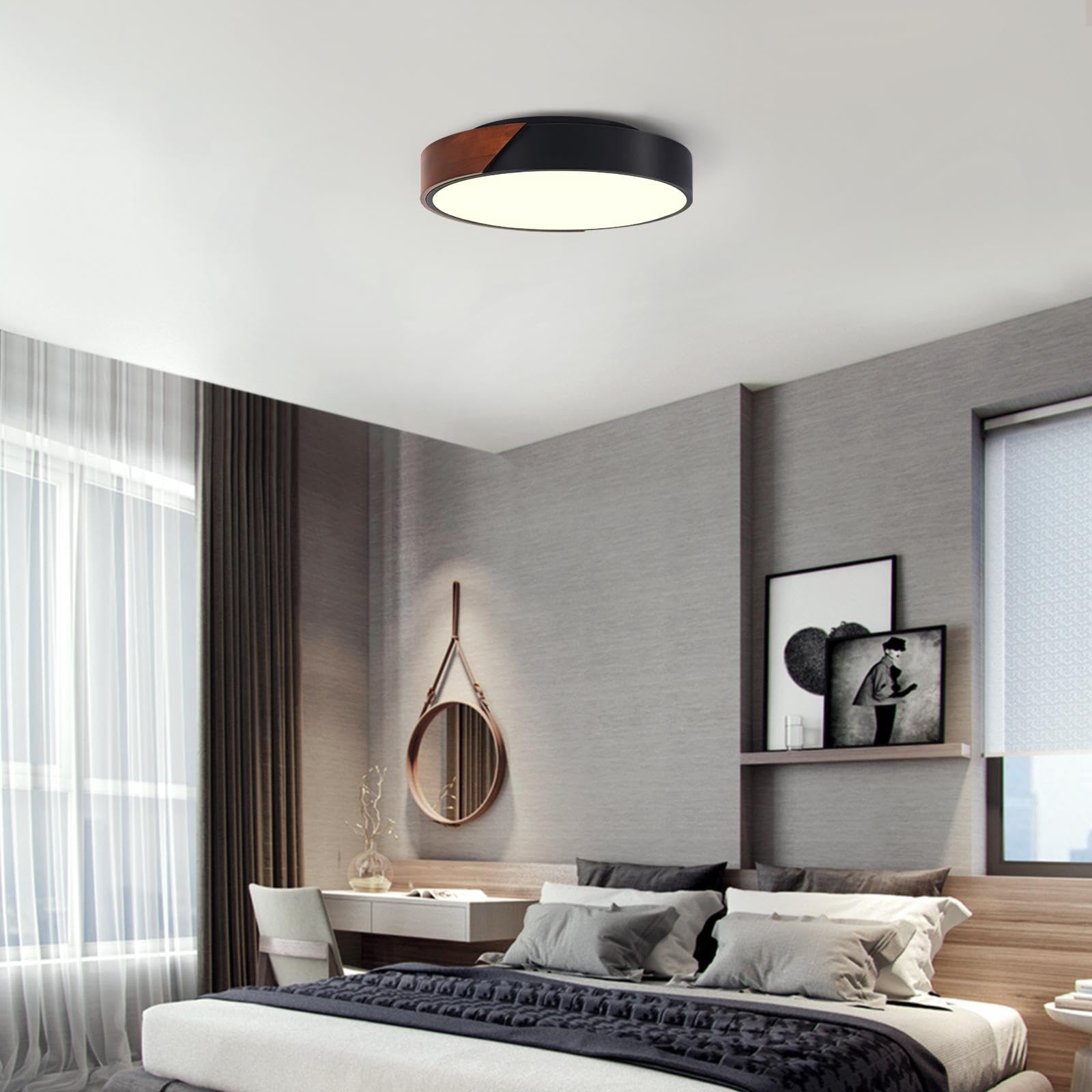 YUMPAUG Modern Black Flush Mount Ceiling