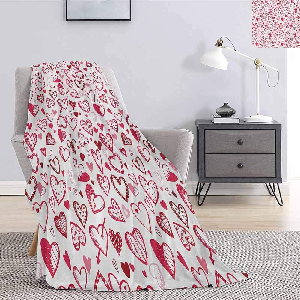 Luoiaax Love Bedding Flannel Blanket Valentine Hearts Gatherings