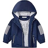 Volunboy Toddler Boys Windbreaker Casual Outerwear Kids Lightweight Zip Hooded Jacket Baby Cute Dust Coat