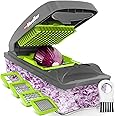 Mueller Vegetable Chopper - Heavy Duty Vegetable Slicer - Onion Chopper with Container - Food Chopper Slicer Dicer Cutter - 4