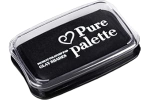 Fstaor Large Black Ink Pad for Rubber Stamps, 4 × 2.6 inch Ink Pads Permanent for Paper Wood Fabric - Black