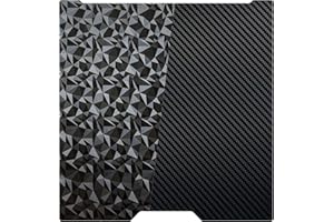 Sahvaim 355x346mm Build Plate for Bambu Lab H2D/H2S,Double Sided PEO PET Flexible Removable Spring Steel Heated Printing Bed Platform，Removable Heated Bed for H2D Combo/H2S(Carbon Fiber+Diamond)