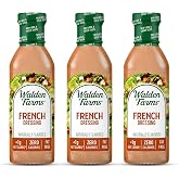 Walden Farms French Dressing 12 oz Bottle (3 Pack) - Fresh and Delicious, 1g Net Carbs Condiment, Kosher Certified - Great on Salads, Chicken, Sandwiches, Vegetables and More