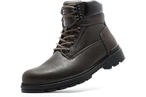 ANJOUFEMME Men's Winter Hiking Boots Waterproof, Anti-Slip Outdoor Climbing Warm Work Trekking Shoes for Men