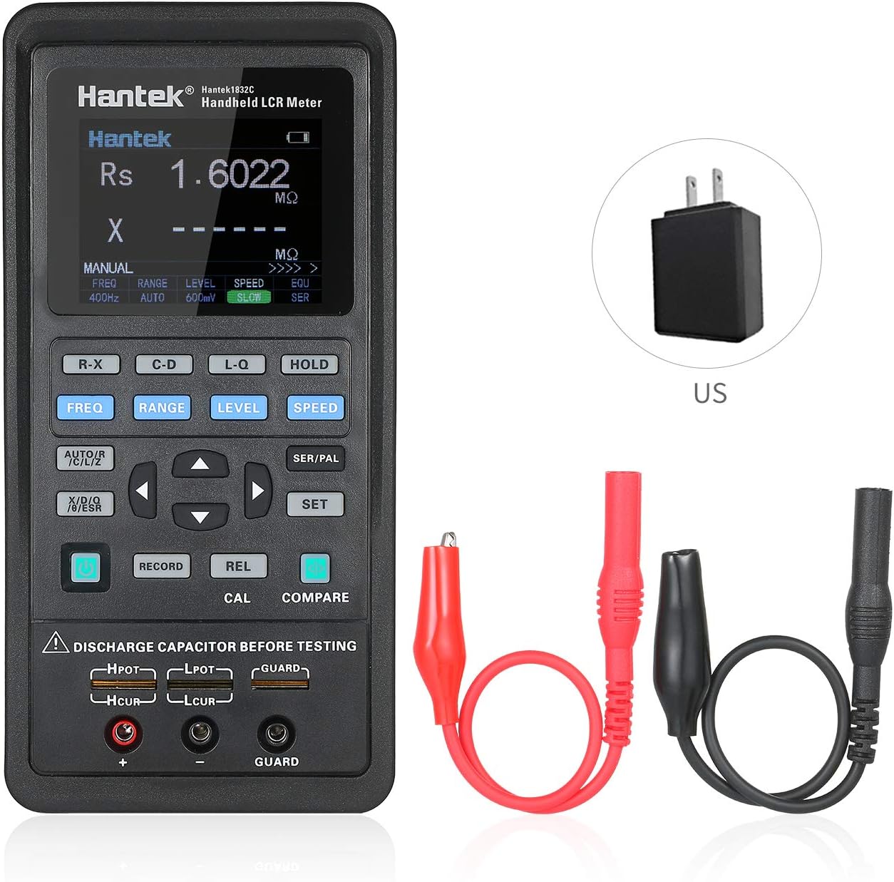 Leepesx Handheld LCR Meter LCR High Precision Tester Inductance Capacitance Resistance Tester