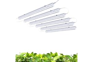Monios-L LED Grow Light Strips for Indoor Plants, [6-Pack] 2FT 5000K 60W (6 x 10W),T5 High Output Full Spectrum Growing Light Bars for Seedlings, Greenhouse, Plant Grow Shelf, Easy Installation