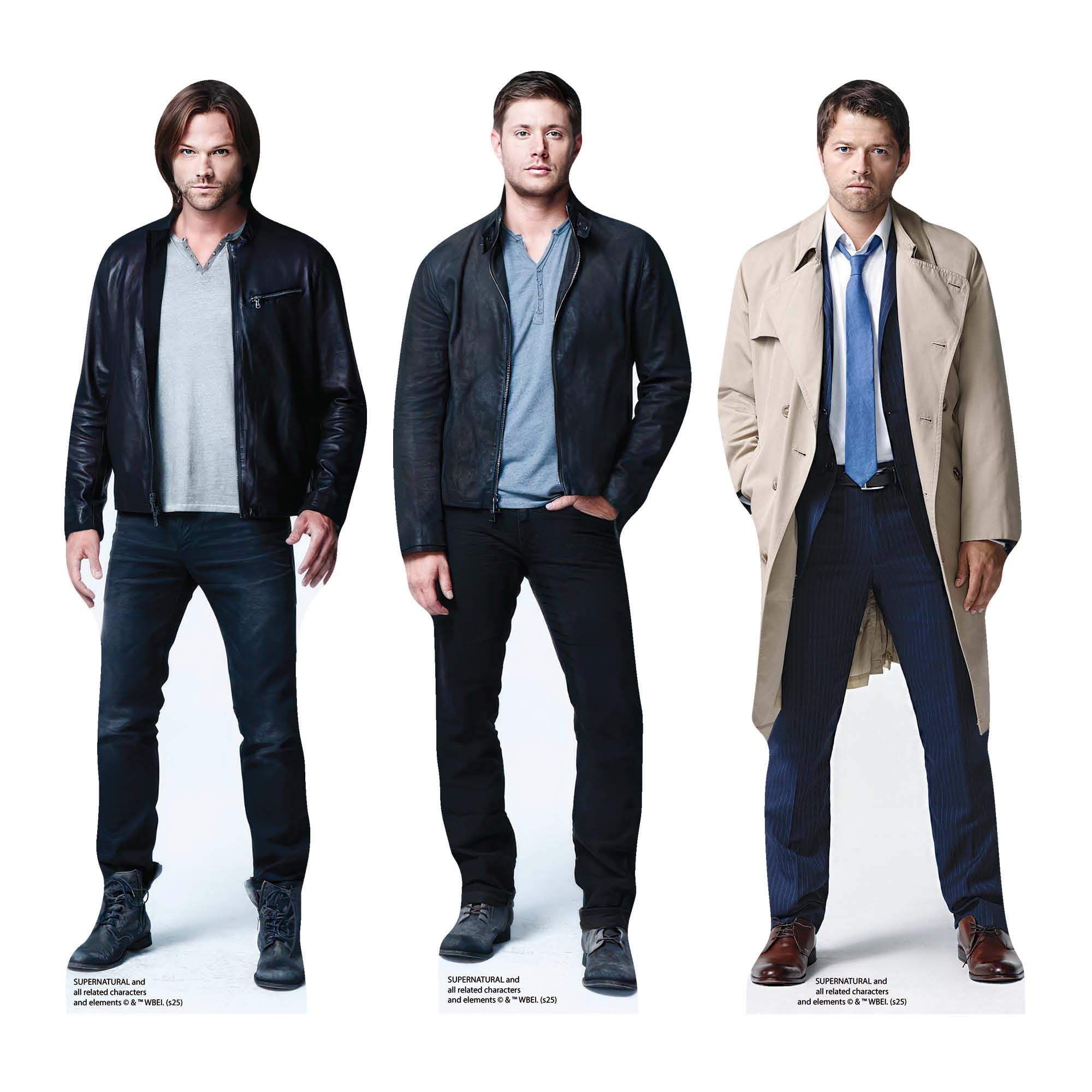Star Cutouts SC4635 Supernatural Dean, Sam & Castiel Shelf Top Pack – 31cm Cardboard Cutouts for Fans, Collectors, Desks & Room Décor