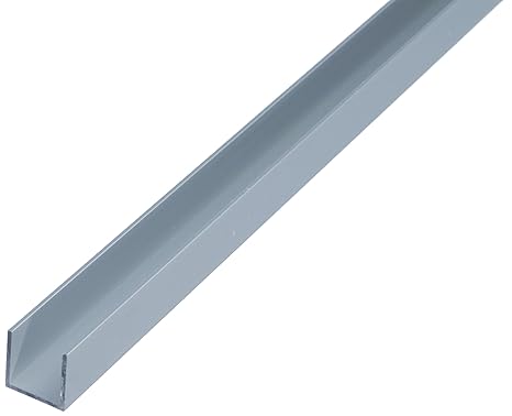 2 Aluminium U-profile, 1m Long, 21x7x1,5mm Material Thickness | 7652