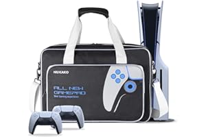 Niu Kako Carrying Case for PS5 Travel Case for PS5 Protective Bag Suitable for PS5 Disc/Digital/Slim Edition Console, Controllers, Game Cards, Gaming Headset and PS5 Accessories