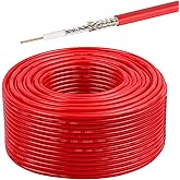 MOOKEERF RG58 Coaxial Cable 200ft, Low Loss Cable RG58 50 Ohm Coax Cable for WiFi/Router Signal Booster Amplifer Extension Ca