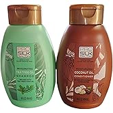 Pro Silk Salon Shampoo & Conditioner Set – Tea Tree Oil Shampoo and Coconut Oil Conditioner, 14 fl oz, [2 Pack]