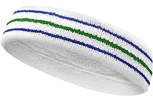 COUVER Tennis Style Premium Quality Athletic Terry Head Sweatband(1 Piece)