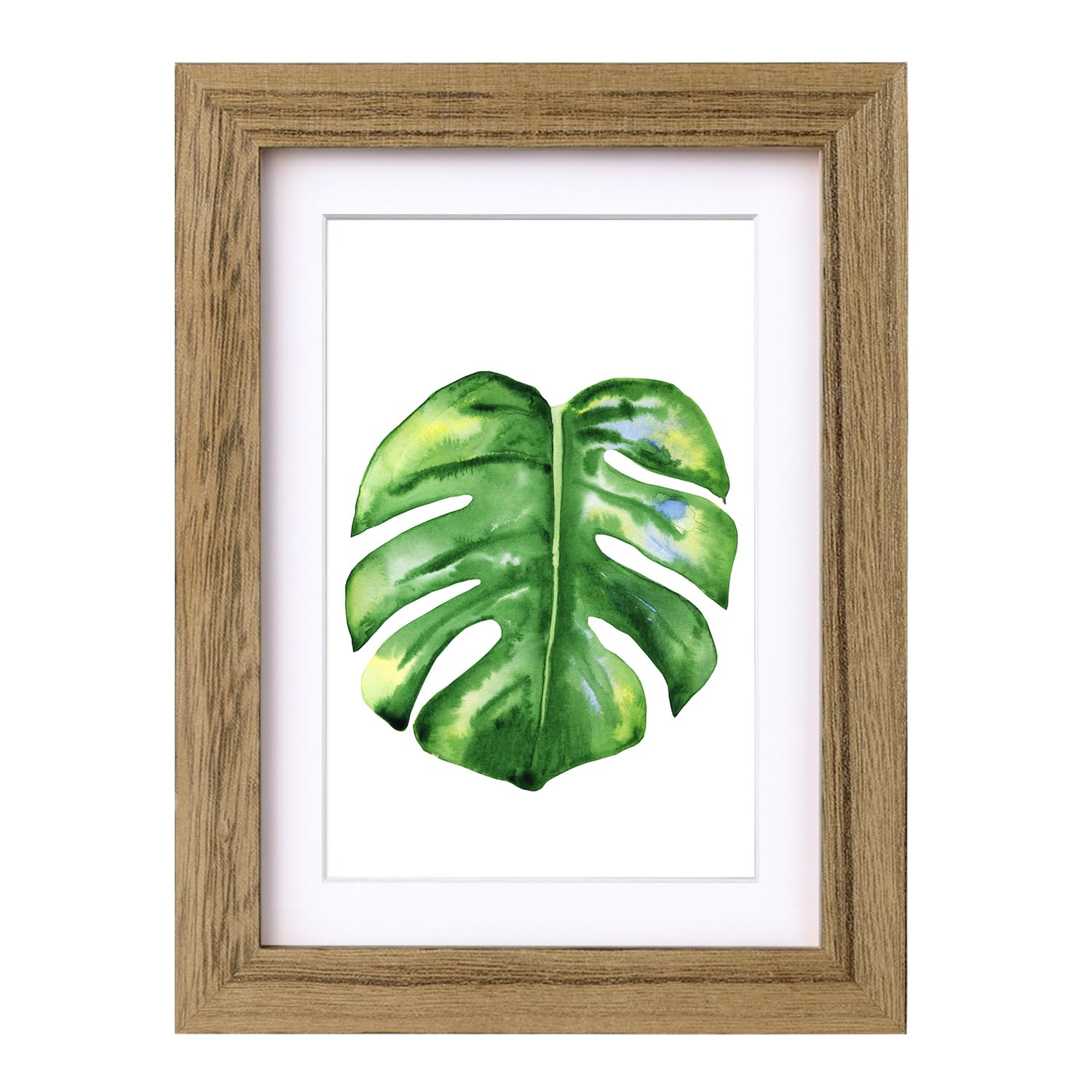 EGOFINE 7x5 Picture Frame,100% Solid Wood Frame with 4x6 Mat,7x5 Photo Frame with Acrylic Glass,17.8x12.7cm Small frame for Tabletop and Wall Mounting,Carbonized Brown