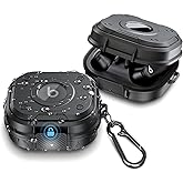 PROfezzion for Beats Powerbeats Pro 2 Case Cover, Heavy Duty Hard Shell Lock Case with Full Coverage and Secure Locking Latch for Power Beats Pro 2 Earbuds - Jet Black (Not for The Powerbeats Pro 1)