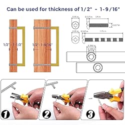 Ravinte 10 Pack Square Bar Kitchen Cabinet Handles