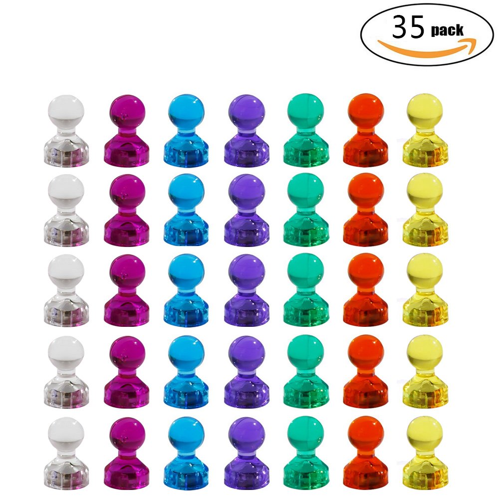 Pasador de empuje magnético 30 pcs Oficina imanes de nevera para ...