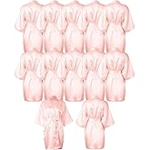 Patelai Bridesmaids Robes for Women Silk Satin Kimono Short Robe Bulk Bridal Party Getting Ready Outfits Wedding Sleepwear