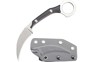 Ccanku C1151 Fixed Blade Knife D2 Steel Blade G10 Handle Tool Knife EDC Knifes for Outdoor Camping Hiking(Silver)