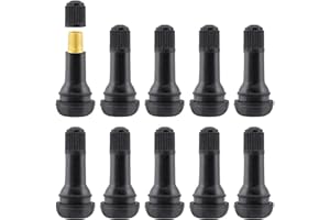 Quacc 10 PCS TR413 Rubber Snap-in Tire Valve Stems Sturdy Replacement Tyre Valves Stems for 0.453" Tubeless Rim Holes on Cars, Go-Karts, Trucks, Lawn mowers, Trailers