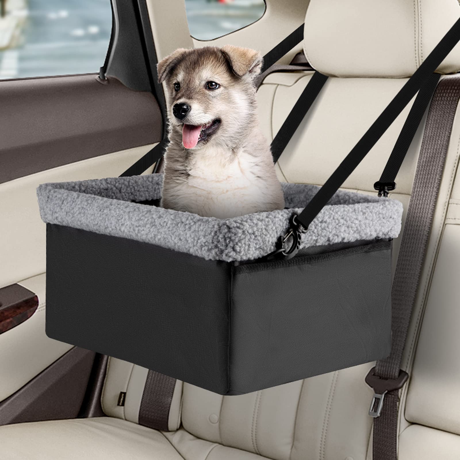 Photo 1 of MARSLABO Dog Car Seats for Small Dogs, Upgrade Dog Booster Seat with Metal Frame Construction with Double-Layer Oxford, Perfect for Small Pets,L-UP TO 10LBS