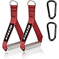 RitFit Exercise Handles for Cable Machine, Aluminum Alloy Gym Handles for Power Rack Attachments, Resistance Band Handles with Cable Crossover System & Triceps Pushdown